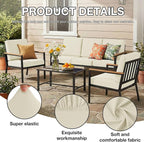 hyha 8Pcs Patio Cushion Covers, Stretch Outdoor Couch Cushion Covers Replacement - Image 3