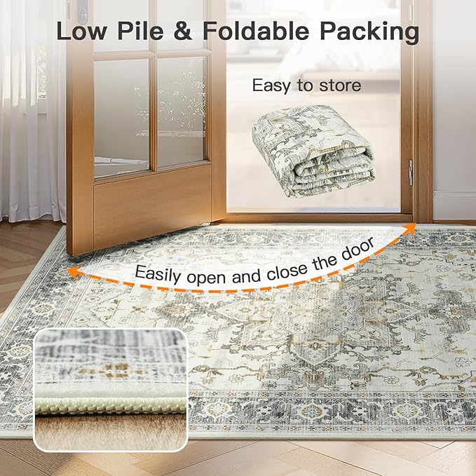 Lofus 3x5 Area Rugs for Entryway, Machine Washable Small Living Room Area Rug - Image 5