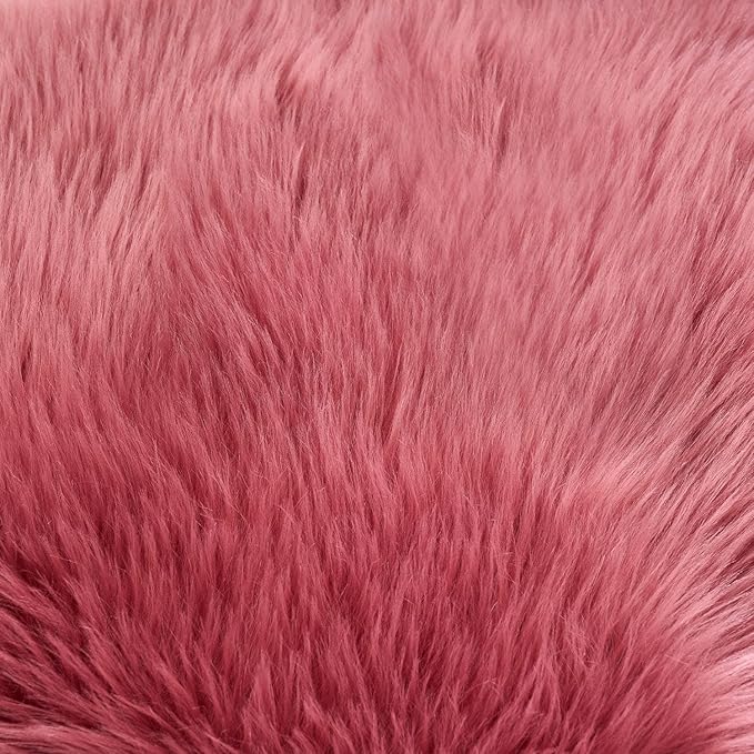 EasyJoy Ultra Soft Fluffy Shaggy Area Rug Faux Fur Rug Chair Cover Seat Pad - Image 8