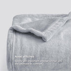Bedsure GentleSoft Fleece Bed Blankets Full Size Light Grey - Image 4