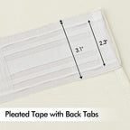 MIULEE Cream Back Tab Blackout Curtains 90 Inches Long 2 Panels Set - Image 4