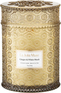 LA JOLIE MUSE Ginger & White Musk Scented Candle for Home, Soy Wax, 40 Hrs