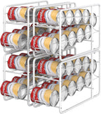 MOOACE 4 Pack Can Organizer for Pantry, Stackable Soda Can Dispenser Rack