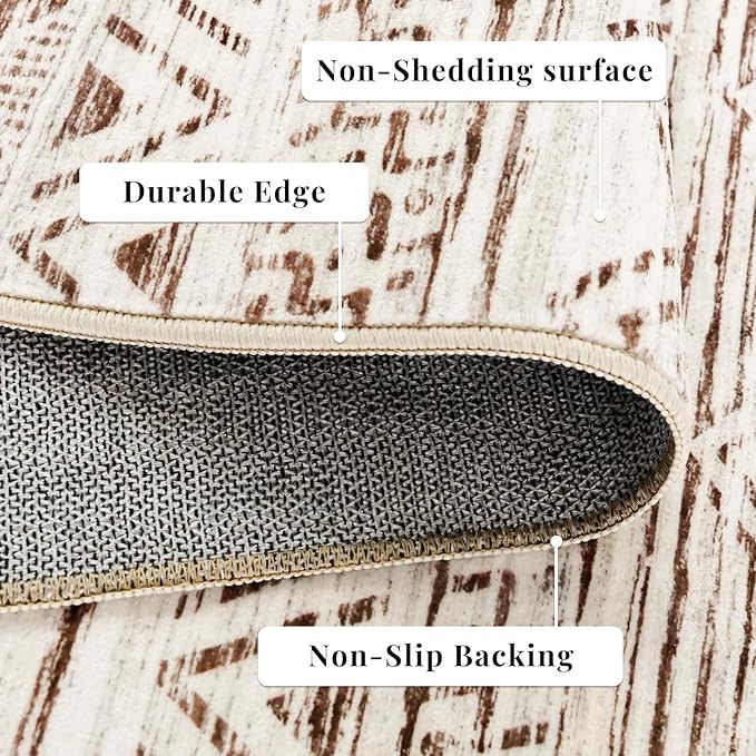 4x10 Washable Hallway Runner Rug：Moroccan Non-Slip Wide Runners - Image 6
