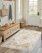 AMADA HOMEFURNISHING 4x6 Washable Area Rug, Low-Profile Entryway Rug by AMADAHOMEFURNISHING