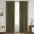 MIULEE 100% Blackout Linen Curtains by MIULEE