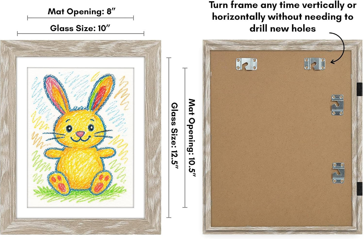 Americanflat 8.5x11 Changeable Kids Art Frame - Driftwood