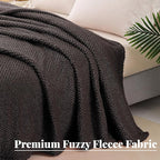 Whale Flotilla King Size Fuzzy Fleece Blanket, Fluffy Warm Soft Jacquard Bed - Image 4