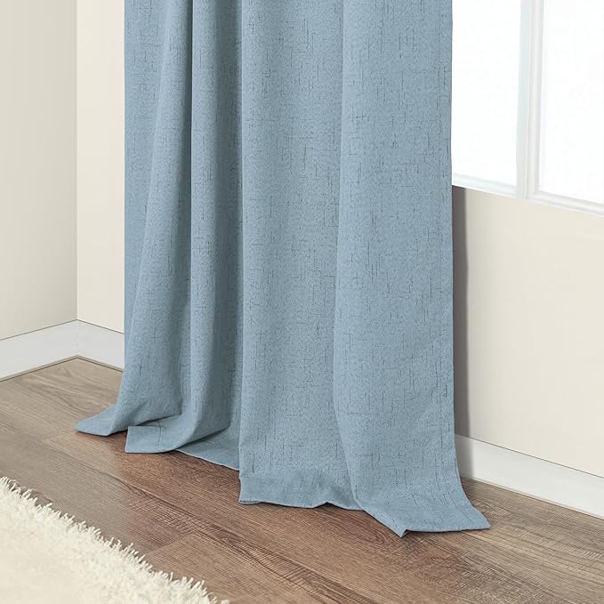 Light Blue Room Darkening Curtains - Image 7