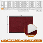 Mibao Front Door Mat, Dirt Trapper Welcome Mat - Image 3