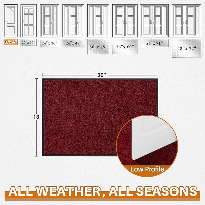 Mibao Front Door Mat, Dirt Trapper Welcome Mat - Image 3