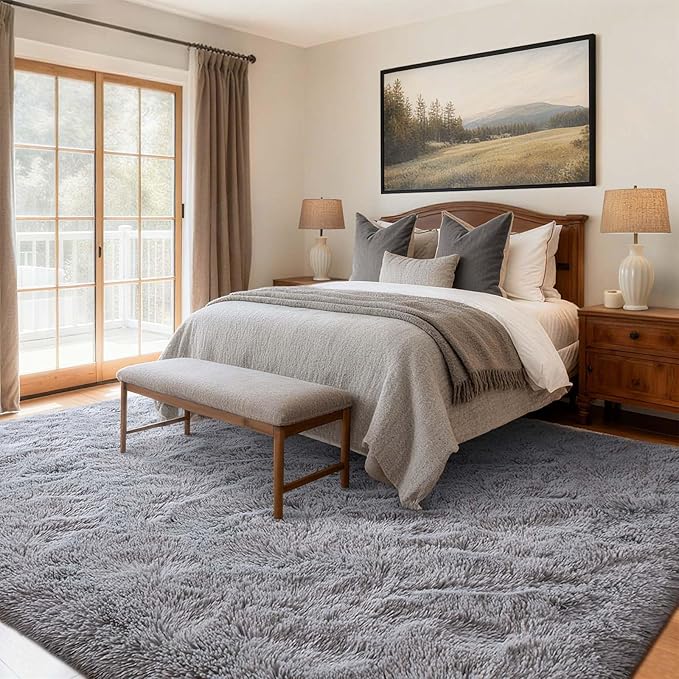8x10 Ft Extra Large Shag Rugs for Living Room, Ultra Soft Fluffy Furry Area - Image 2