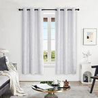 Deconovo Greyish White Curtains, Room Darkening Curtain, Thermal Insulated - Image 2