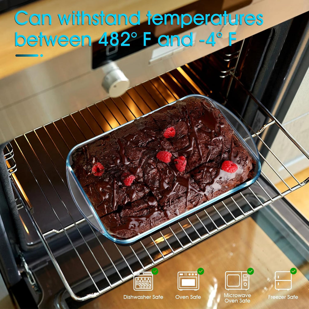 NUTRIUPS 9x13 Glass Baking Dish for Oven