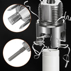 Integrated Internal & External Pipe Threading Tool, Electric Drill Compatible Dual-Function Pipe Thread Cutting Tool for 1/2" & 3/4" PVC/Plastic Pipes – NPT Thread Maker Set – DIY Repairs Maintenance