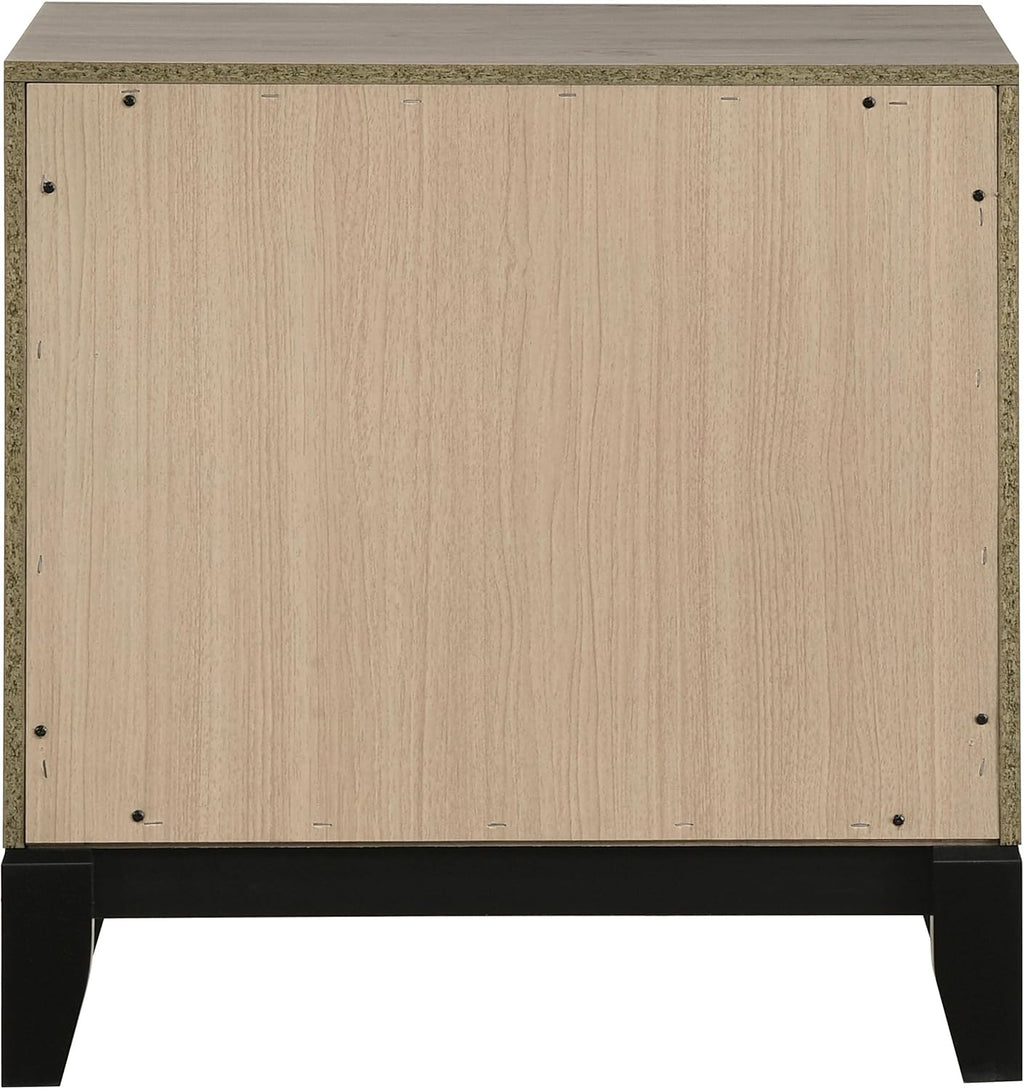 Coaster Valen 23.5-Inch Bedroom 2-Drawer Nightstand, Light Taupe 215912