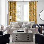 Extra Long 108 Inches Curtains for Large Window Luxury Mustard Yellow Floor To - Image 5