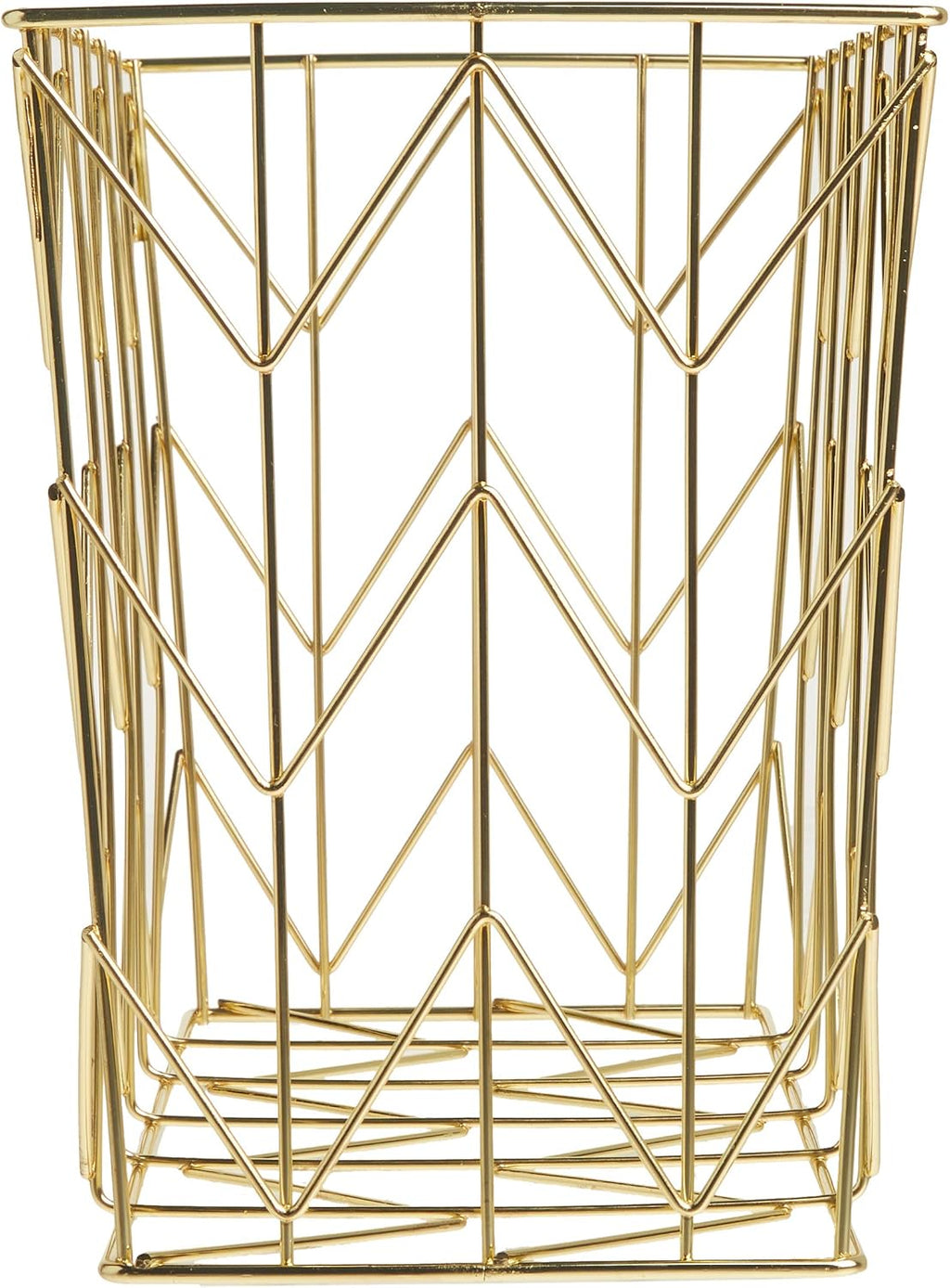 U Brands Hanging File Desk Organizer, Wire Metal, Gold Finish, 8.5" x 11'