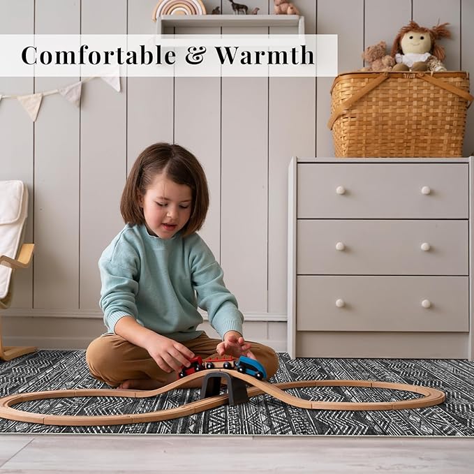 3x15 Washable Kitchen Runner Rug: Modern Moroccan Runners - Image 3