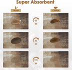 Arttown Coffee Mat for Countertops, 2 Pack, 12" x 19" Abstract Modern Brown