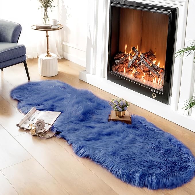 Ciicool Ultra Soft Faux Sheepskin Fur Rug Fluffy Rug by CIICOOLHomeDeco