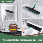 Eyliden Scrub Brush with Squeegee, Floor Deck Tile Bath Cleaning Scrubber