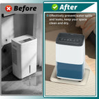 Daisypower Dehumidifier Drip Pan - 15 1/2''x10 1/2'' Leak-Proof Hard Plastic Pans with Raised Edge | Non-Slip & Water-Resistant | Protects Floors & Carpets | for Small Dehumidifiers/Humidifiers