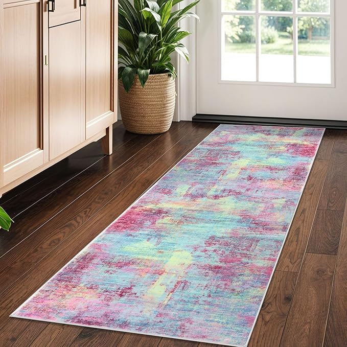 IOHOUZE Abstract Runner Rug 2x5 Ft Washable Runners by iOhouze