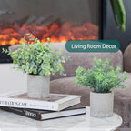 3 Pack Fake Plants Small Potted Artificial Plant for Desk Shelf Decor