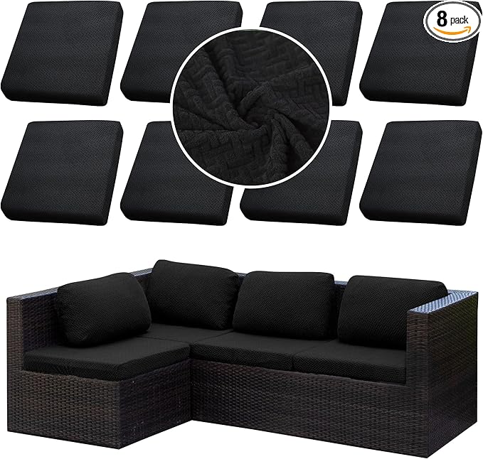 Outdoor Cushion Covers Set, Replacement by SUKAIKEQA
