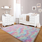 ONASAR Rainbow Area Rugs for Living Room, 5x8 Fluffy Girls Bedroom Rug - Image 7