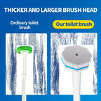Disposable Toilet Brush Cleaning System with 50pcs Refills Pads Replacement Heads, Toilet Cleaning Stick, Wall Mounted Wand Kit Bathroom Maintenance, Toilet Bowl Cleaner Brush Holder and Set