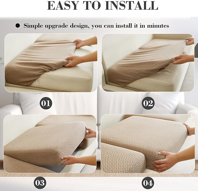 Couch Covers for 2 Cushion Sofa Pet Friendly Couch Cushion Covers Universal - Image 6