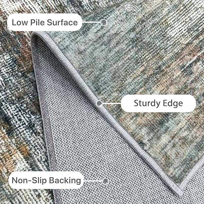 BEIMO Area Rugs 3x5 for Living Room Bedroom, Indoor Modern Abstract Machine - Image 7