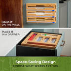 Kitchen Drawer Organizer, 9" 1 Sandwich Storage Bag Organizer & Foil Wrap