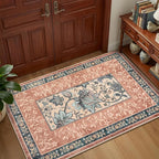 GarveeHome Terracotta Teal Area Rugs 9x12 Living Room, Botanical Grove Cottage - Image 4