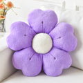 Flower Pillow, Daisy Decorative Throw Pillows, Dark Purple, 15 Inches