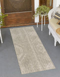 Unique Loom Outdoor Bohemian Collection Area Rug - Anthro (2' x 5' 1" Runner, Gray/ Ivory)