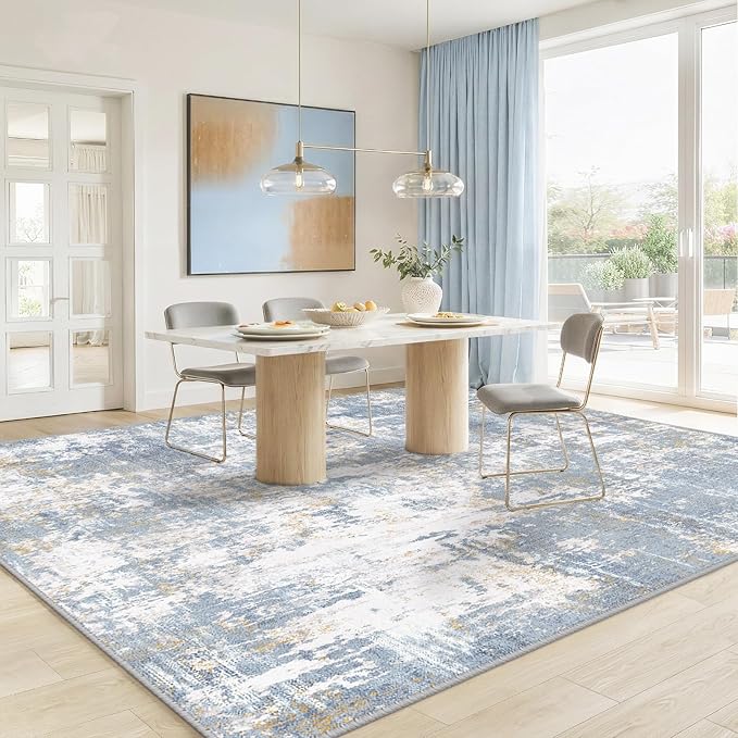 Washable Area Rugs 5'x7' Non-Slip Modern Abstract Soft - Image 2