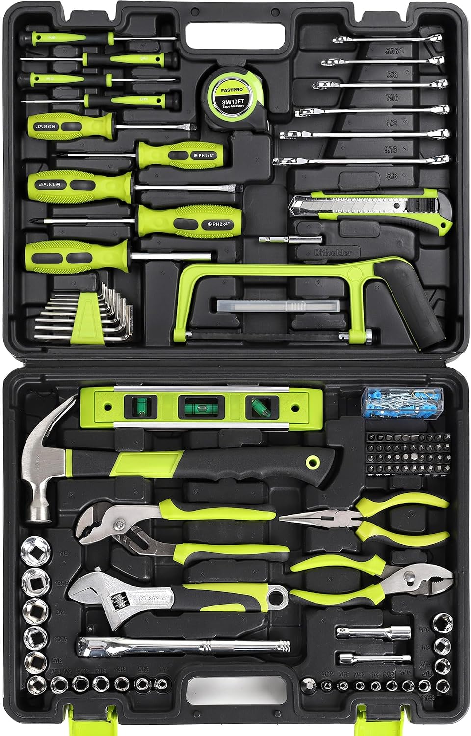 FASTPRO 198-Piece Home Repairing Tool Set with Tool Box