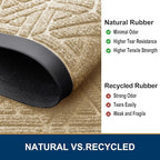 Smiry Front Door Mat Outside Entrance, Heavy Duty Sturdy Natural Rubber Doormat - Image 5