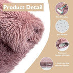 Shag Area Rug for Bedroom 4x6, Blush Fluffy Area Rugs for Living Room, Soft - Image 3