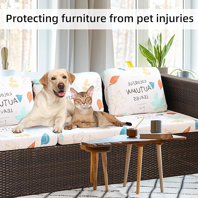 8Pcs Stretch Patio Cushion Covers, Outdoor Couch Covers Replacement, Outdoor - Image 6