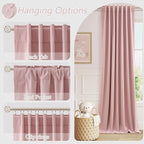 Guken 100% Blackout Curtains 80 Inch Length 2 Panels Set - Image 6