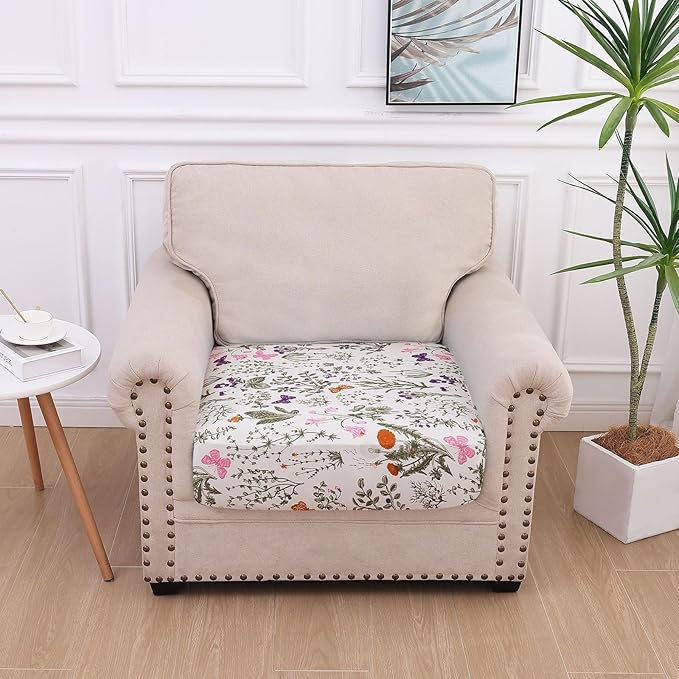 hyha Printed Couch Cushion Covers, Floral Sofa Covers Washable - Image 5