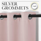 NICETOWN Modern Blackout Curtains Noise Reducing, Blush Pink, 2 Panels - Image 2