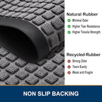 Smiry Front Door Mat Outside Entrance, Heavy Duty Natural Rubber Doormat - Image 4