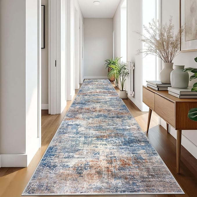 IOHOUZE Abstract Runner Rug 3x18 Ft Extra Long Washable Runners - Image 8