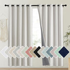 NICETOWN Snowbound Vintage Linen 100% Blackout Curtains by NICETOWN