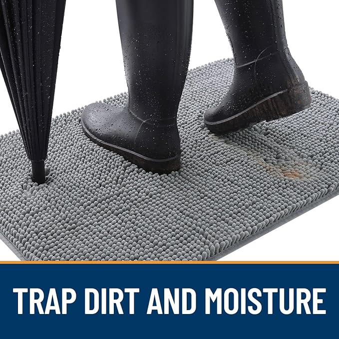 OLANLY Dog Door Mat for Muddy Paws 34x21, Absorbs Moisture and Dirt, Absorbent - Image 2